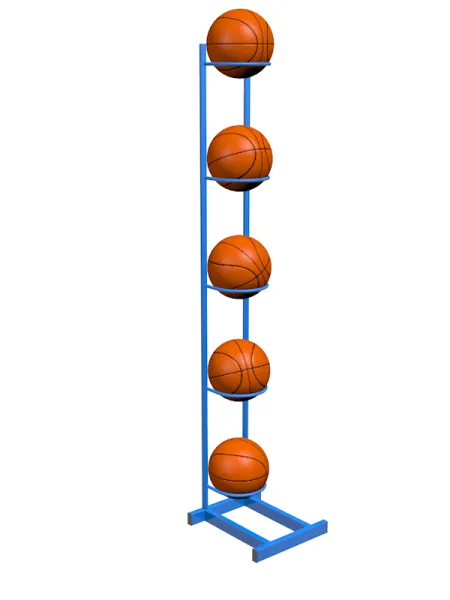 Стойка для мячей, размер 150х30х35 см (односторонняя, на 5 мячей)
