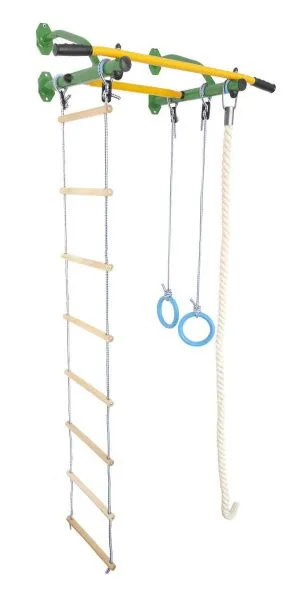 Шведская стенка Юный Атлет Эконом (зеленый/желтый)