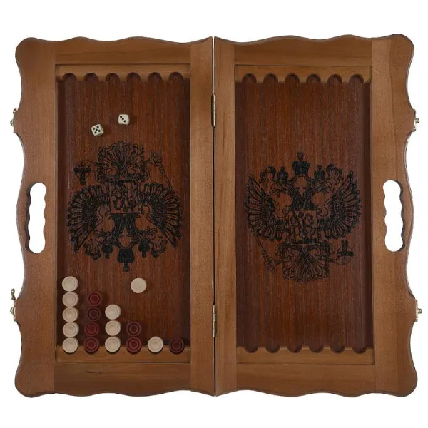 Нарды кожаные РФН "Цветок" малые в дипломате
