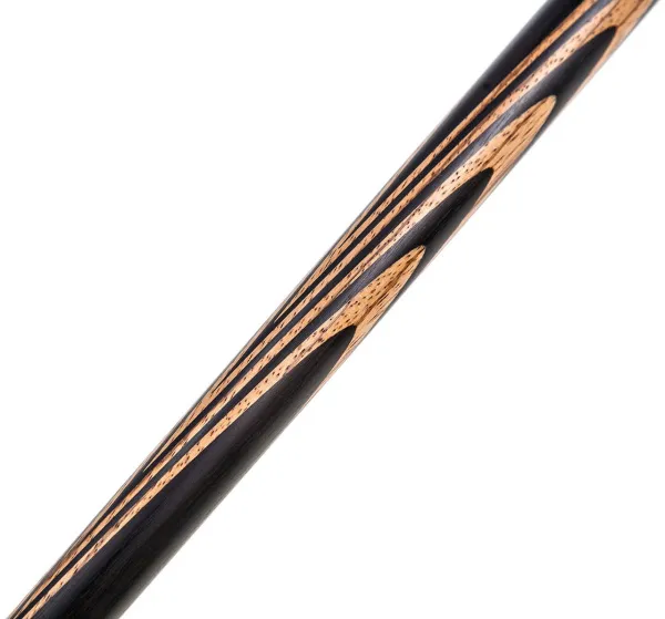 Кий для русского бильярда 2-pc наборный (черный граб, зебрано, граб)