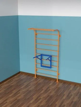 Шведская стенка с изгибом и брусьями (детская)