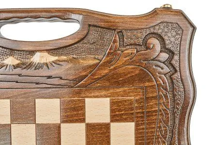 Шахматы резные с Араратом, ручкой и ложементом 40, Haleyan