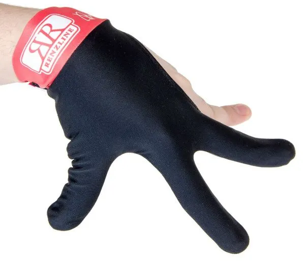 Перчатка бильярдная «Renzline» (черно-красная)