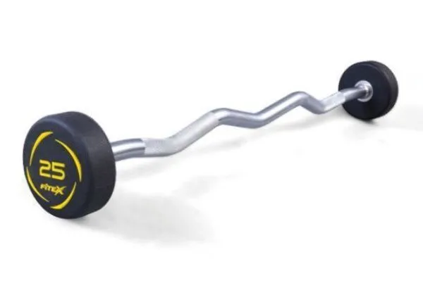 Комплект полиуретановых фиксированных W-образных штанг 10-45 кг. в комплекте со стойкой