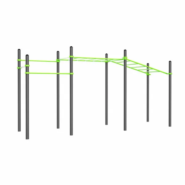 W315 Воркаут (3 перекладины, рукоход классический, рукоход в подъем) ZAVODSPORTA