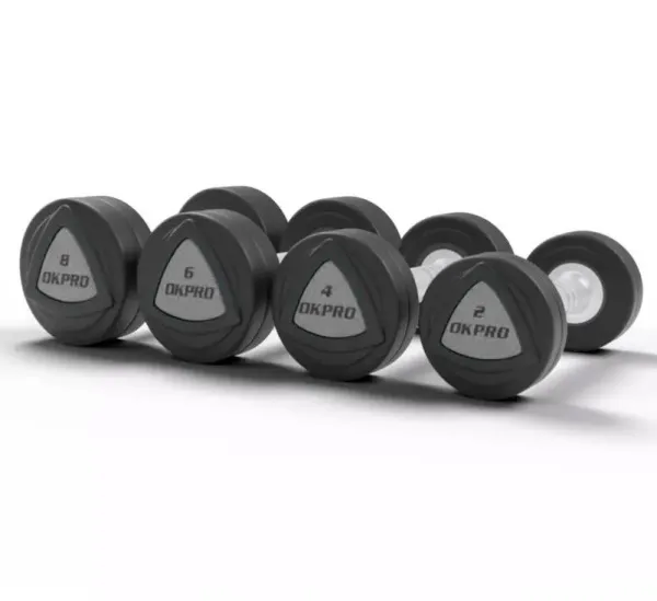 Набор полиуретановых гантелей от 32 до 40 кг (шаг 2 кг) OKPRO