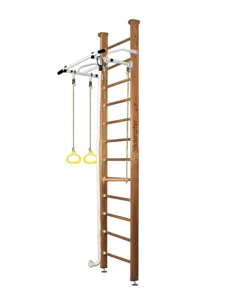Шведская стенка Kampfer Helena Ceiling (№2 Ореховый Высота 3 м белый антик турник)
