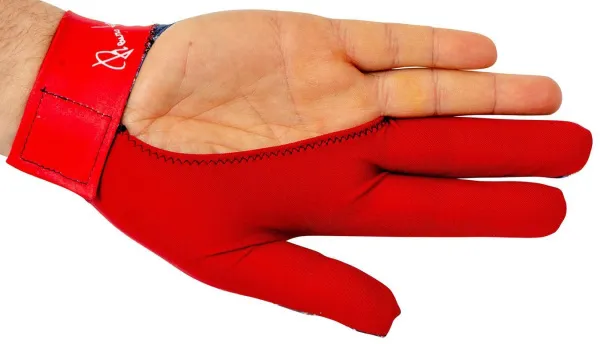 Перчатка для бильярда на правую руку синяя с рисунком коллекция Renzo Longoni из линейки Renzline