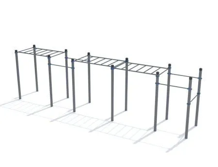 Классический трехуровневый рукоход с турниками