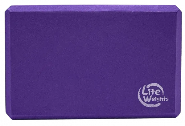 Блок для занятий йогой Lite Weights 5496LW, фиолетовый