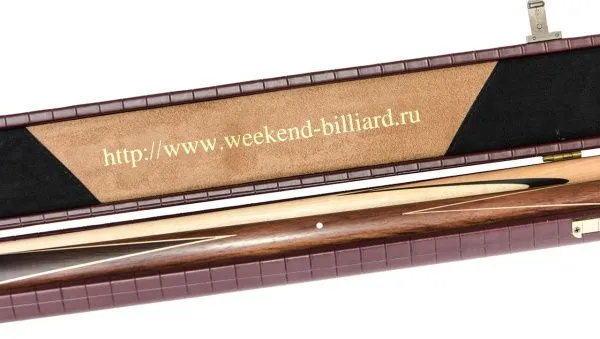 Кий для русского бильярда 2-pc (черный граб, розвуд, груша, граб) в футляре