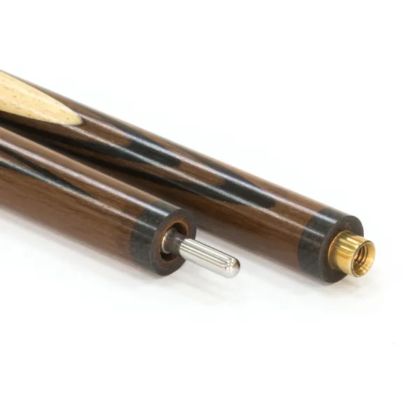 Двухсоставной бильярдный кий для русской пирамиды Weekend "Классика" (термограб, коричневый, черный) 13 запилов