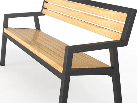 Скамья для улицы "Чайка" со спинкой