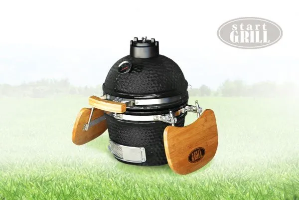 Керамический гриль-барбекю 12 дюйма (черный) (31см)