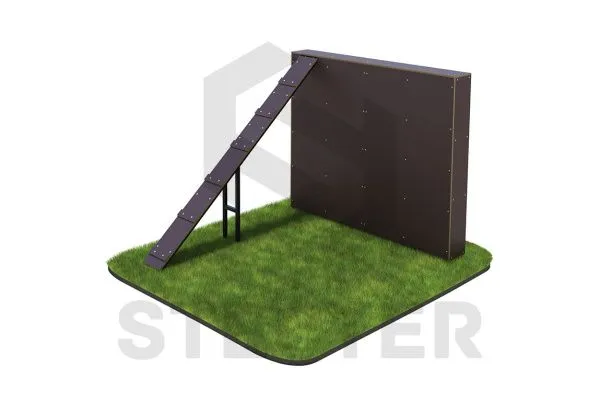 Элемент полосы препятствий "Забор с наклонной доской"