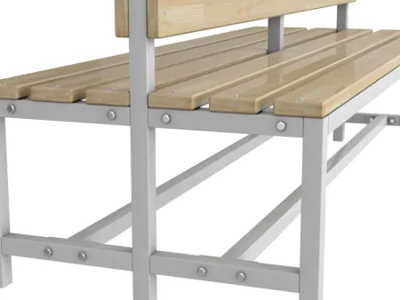 Скамейка для раздевалки со спинкой двухсторонняя, разборная