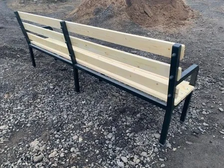 Скамья для улицы со спинкой "Дача"