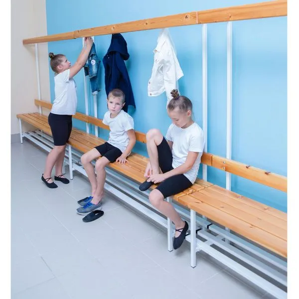 Скамья для раздевалок с вешалкой односторонняя 2 м