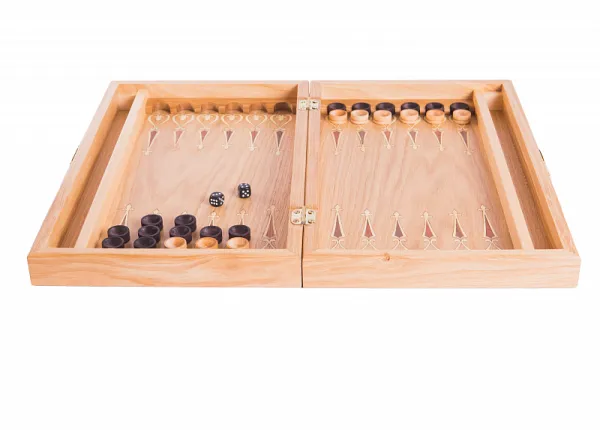 Шахматы + Шашки + Нарды 40мм, дуб