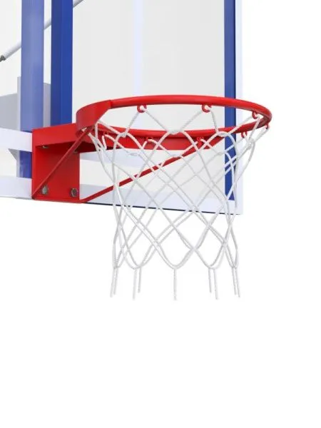 Баскетбольная стойка разборная с проф. щитом 1800х1050 мм из оргстекла 15 мм и усиленным кольцом