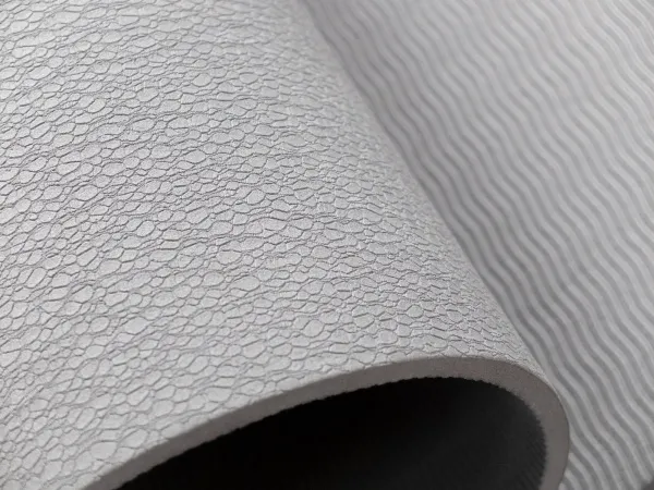 Коврик для йоги и фитнеса 185 х 80 см толщина 8 мм TPE серый