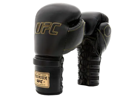 Премиальные тренировочные перчатки UFC на шнуровке 8 Oz