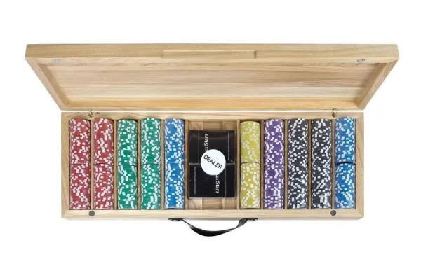 Набор для покера Ultimate на 500 фишек в кейсе из ясеня v2, Partida