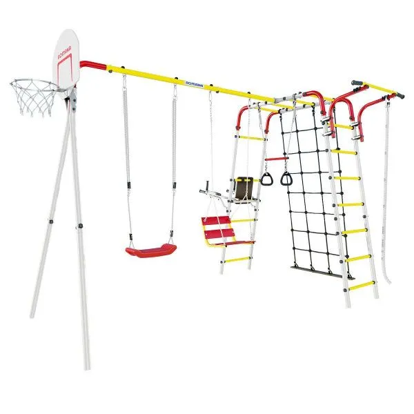 Спортивно-игровой комплекс ROMANA Акробат-2-PRO (Комплект №1) (белый-красный-желтый)