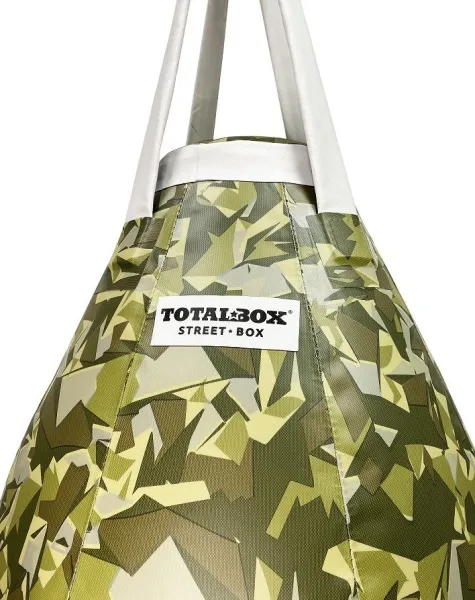 Груша боксерская набивная Уличная бочка большая Street Box TOTALBOX Зеленый камуфляж