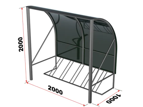 Велопарковка на 5 мест (с навесом)