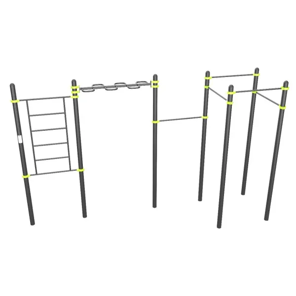 W345 Воркаут (шведская стенка, рукоход-змеевик, 5 перекладин) ZAVODSPORTA