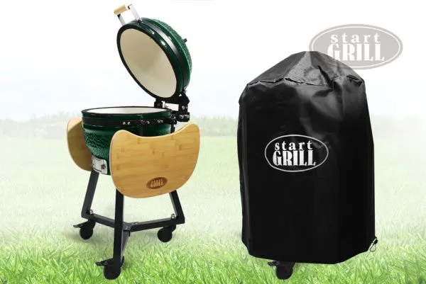 Керамический гриль-барбекю 16 дюйма (зеленый) (39,8 см)