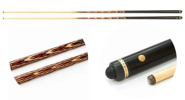 Кий для русского бильярда 1-pc "Тюльпан" (тюльпан, падук, мореный граб, граб) 20 запилов