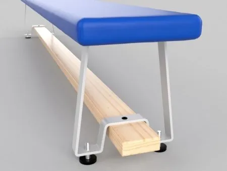 Скамейка гимнастическая с металлическими ножками полумягкая