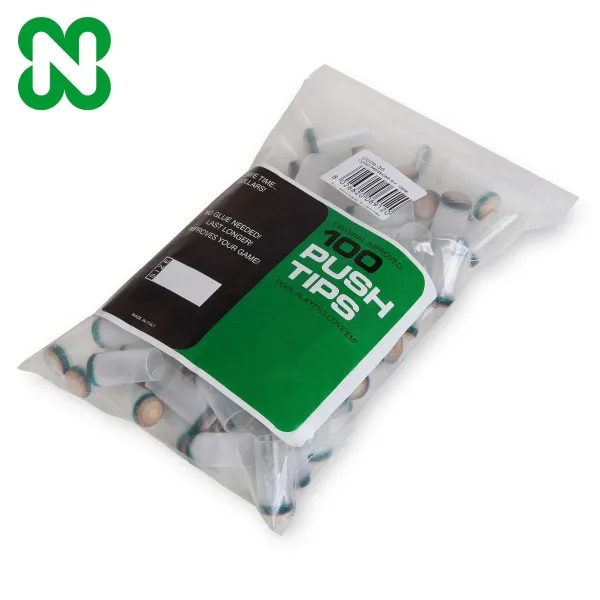 Колпачок для кия Norditalia Push-On-Tips ø13мм с зеленой полосой 100шт.
