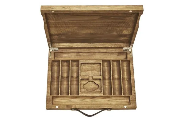 Набор для покера Crown на 500 фишек в кейсе из ясеня, Partida