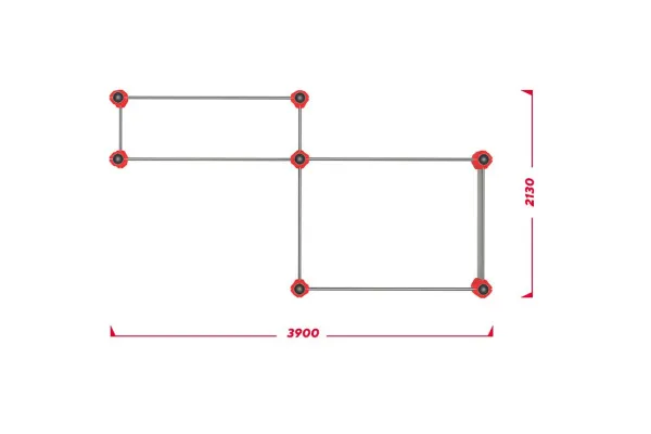 Нержавеющий воркаут комплекс с шведской стенкой, турниками и брусьями для отжиманий
