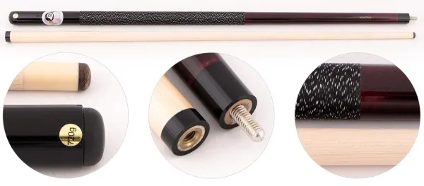 Двухсоставной бильярдный кий для русской пирамиды Classic "Magnum" (красный)