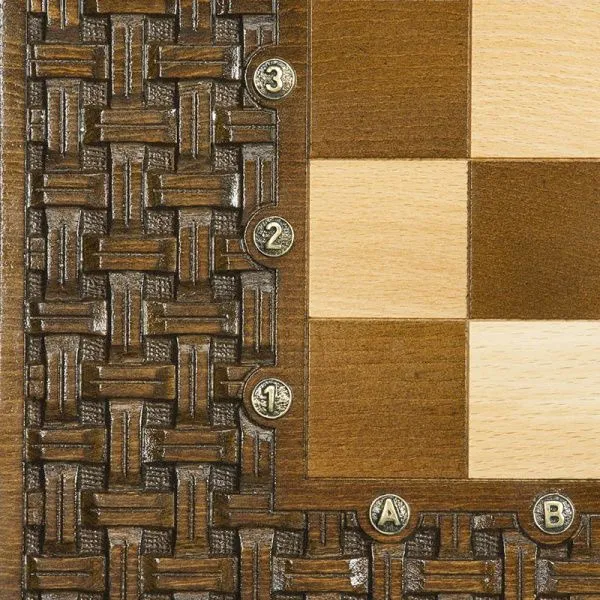 Шахматы + нарды резные"Армянский Орнамент" 60, Haleyan