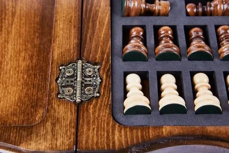 Шахматы резные с араратом, ручкой и ложементом 50, Haleyan