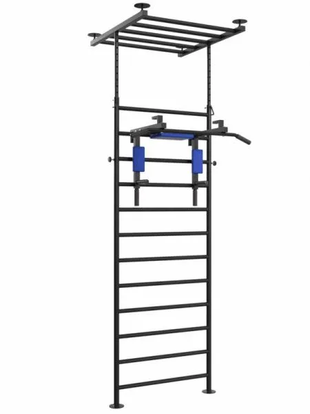 Шведская стенка с регулировкой высоты враспор, с турником (тип 1)