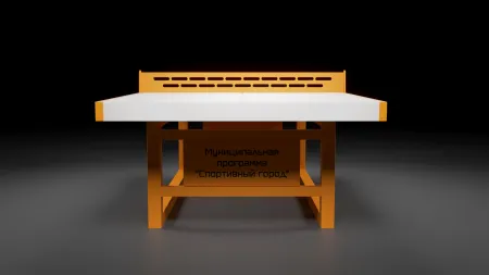 Антивандальный теннисный стол CREARUS VEGA (Желтый)