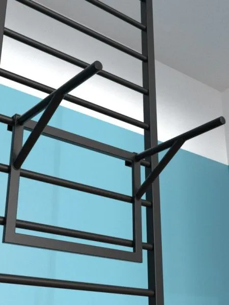 Шведская стенка цельносварная напольная с брусьями (тип 1)