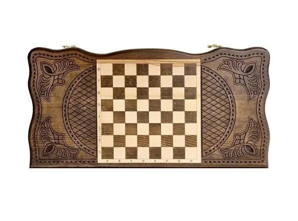 Нарды резные "Тёмный Узор 1" 60, Mirzoyan