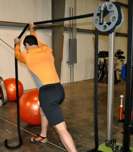 Канатный тренажер "Барабан" c регулировочной стойкой