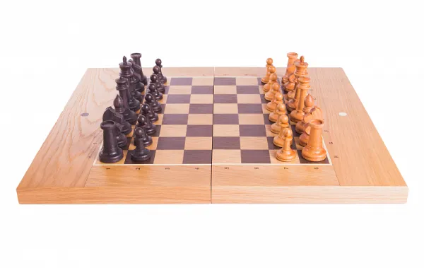 Шахматы + Шашки + Нарды 45мм, дуб