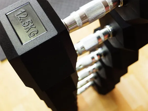 Набор гексагональных гантелей Original FitTools 6 пар от 12,5 до 25 кг