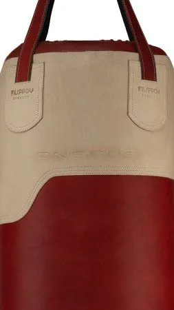 Боксёрский мешок «ONSERS FILIPPOV» красный/бежевый 150см/40см/68-70кг