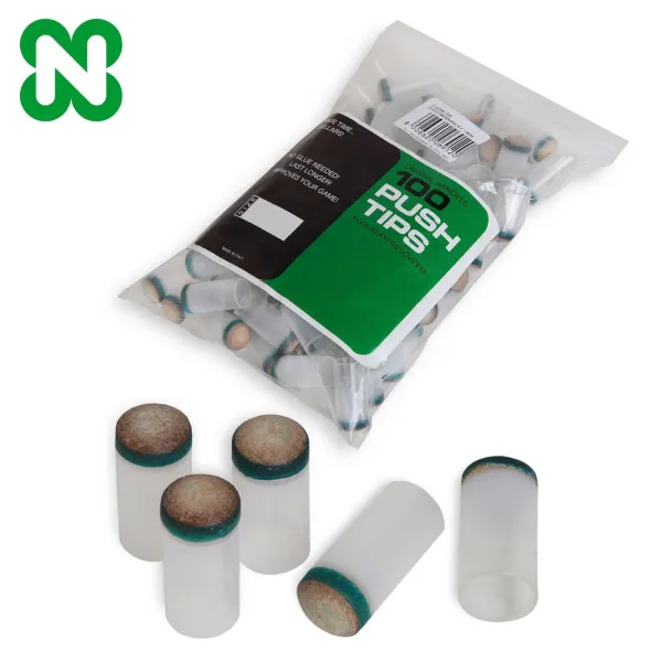 Колпачок для кия Norditalia Push-On-Tips ø13мм с зеленой полосой 100шт.