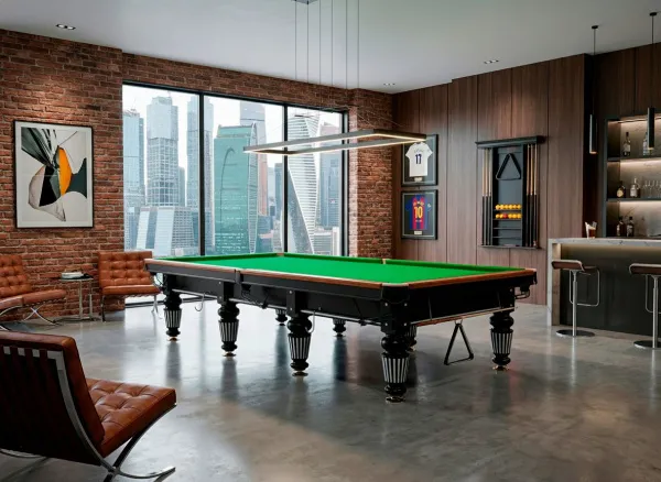 Бильярдный стол для русской пирамиды RASSON "Englon" (12 футов, черный)